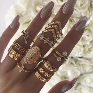 13 pcs Boho vintage unique knuckle ring set